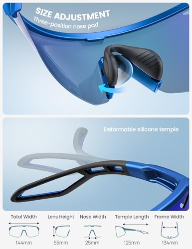 Image of Lamicall 24g Polarized Sports Sunglasses for Men Women - UV400 Protection Sun Glasses for Baseball Running Cycling Fishing