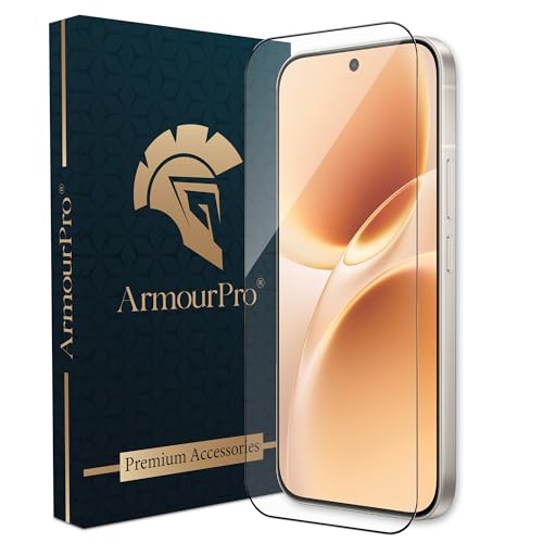 Image of ArmourPro Tempered Glass for Vivo V70-9H Screen Protector with Black Border, Anti Scratch, Edge-to-Edge Coverage, HD Clarity, Smooth Touch, Case Friendly | Black