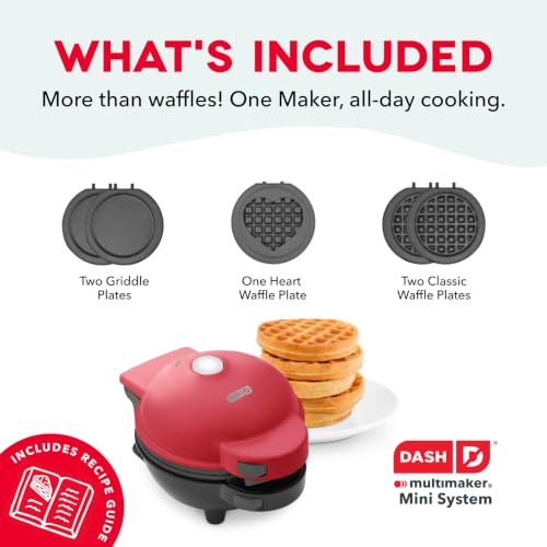 image for Dash MultiMaker® Mini System - Compact Waffle Maker for Family Breakf