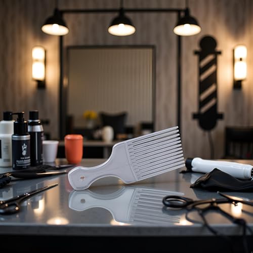 Peine profesional estilo salón con pick para cabello rizado miniatura 6