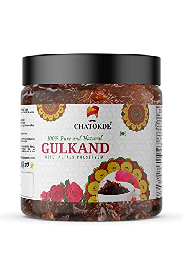 Image of CHATOKDE Natural Himalayan Gulkand - Rose Petal Jam , 400g [JAR Pack]