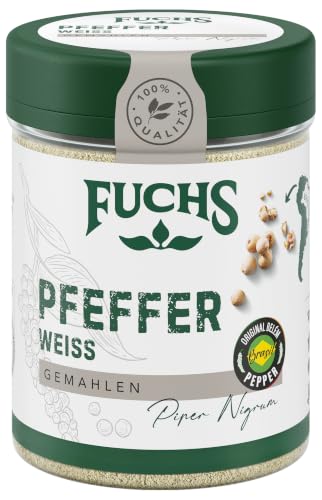 Fuchs Gewürze - Pfeffer weiss gemahlen | 60 g in der Streudose