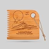 Lanmachoice Surf Wax Comb - Bamboo Surfboard Wax Remover, Wax Comb for Surfboard, Can be Used for Sex Wax,Unique Design with Surfing Pattern