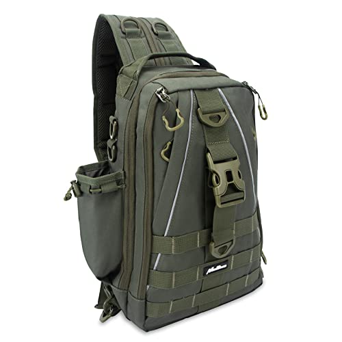 Moishow Fishing Tackle Backpack Storage Bag,Ultralight Water-Resistant Outdoor Shoulder Backpack Fishing Tackle Box Bag With Rod Holder #TOP5