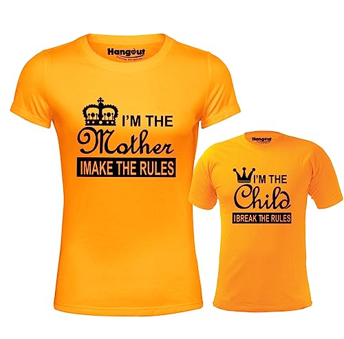 Image of Hangout Hub | Family T-Shirts | Dad Mother Child | Set of 2 |Mom Son