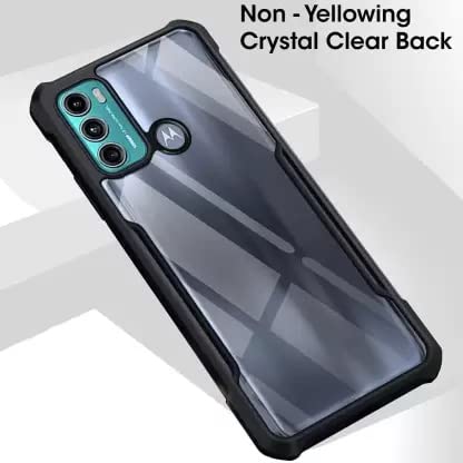 Image of SPAZY CASE Motorola Moto G42 Back Cover | Transparent Crystal Clear Hard PC Back Case with TPU Bumper, Drop Protection Case Cover for Motorola Moto G42