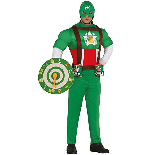 NET TOYS Witziges Beerman-Kostüm für Männer - Grün M (48/50) - Außergewöhnliche Herren-Verkleidung Bier-Kostüm Superheld - EIN Highlight für Fasching & Karneval