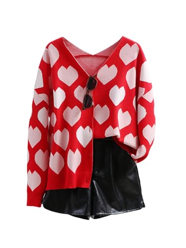 Image of WDIRARA Women's Leopard Tiger Print Cardigan V Neck Long Sleeve Color Block Button Down Sweater Outwear