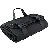 Gexgune ProShoot Rollbare Taktische Schießmatte, rutschfeste Schießmatte aus 900D-Nylon mit Heringslöchern und MOLLE, Jagd- und Trainingsausrüstung (200 x 75 cm) (Black)