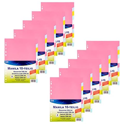 TSI Manila Cardboard Binder Dividers, Pack of 10 Cover