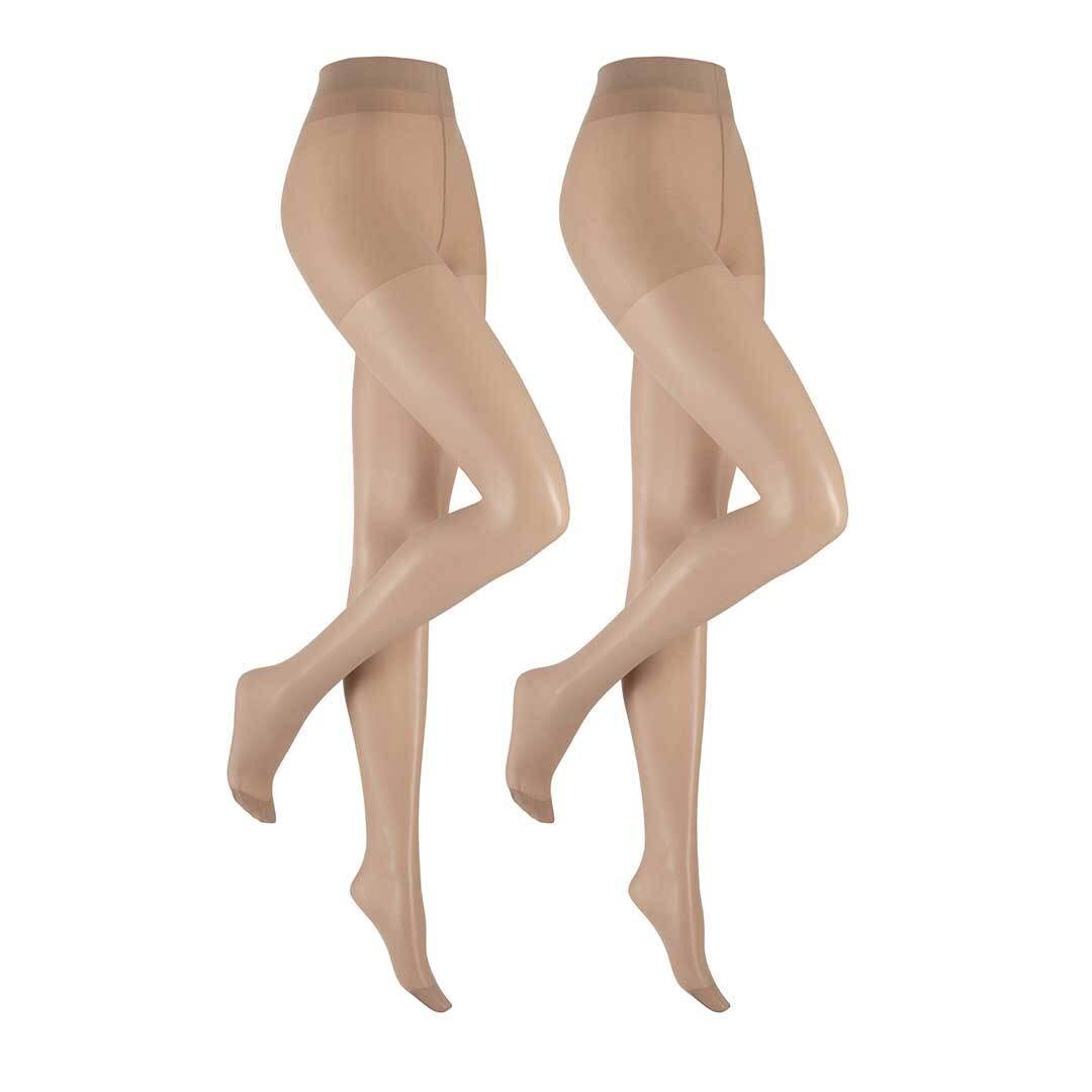 Hudson Lilly Put Women's Tights Double Pack 20 Denier - Beige - 3/8