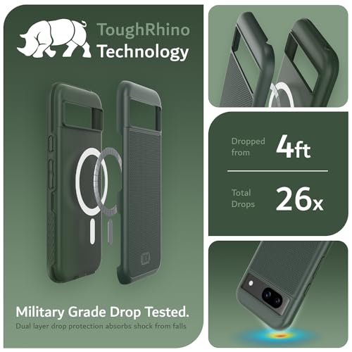 Image of TUDIA MergeGrip [Magsafe Compatible] for Google Pixel 8a Case - Pine Green