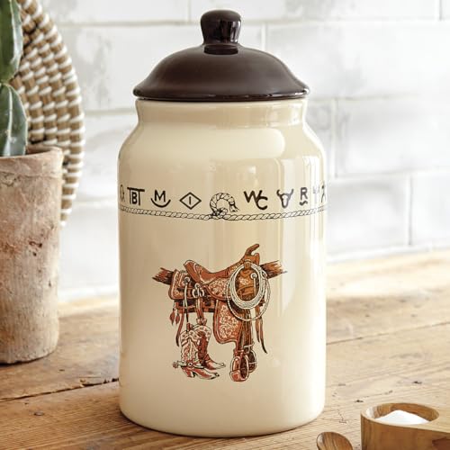 BLACK FOREST DECOR Boots & Saddle Brands Cookie/Treat Jar