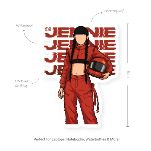 Image of K-Pop Aesthetic Sticker Pack - Black Pink Inspired Vinyl Stickers for Laptop, Phone, Water Bottle & Journals (Waterproof, Scratchproof, HD Quality)