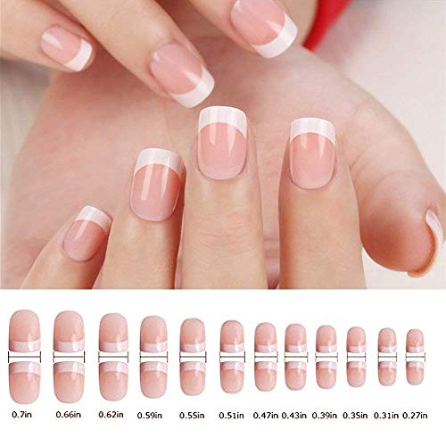 Falsche Nägel, 240 Stück 12 verschiedene Größen Natürliche französische Künstliche Fingernägel und False Nail Tips… – Bild 7