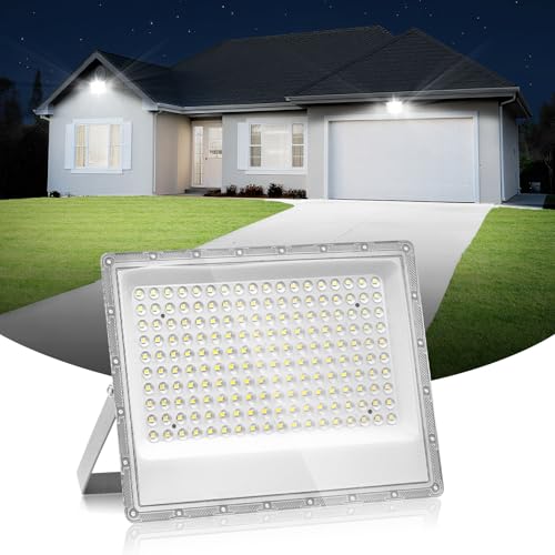 Hondony 150W Focos Led Exterior 6500K IP66 Impermeable Proyector Led Exterior, luz blanca diurna, para almacén, jardín, garaje, patio y estacionamiento
