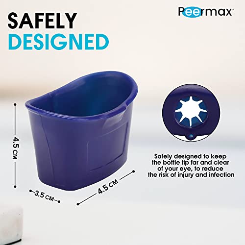Peermax Drop Smart Eye Drop Guide Fda Registered | Dispenser Aids For Eyedrop | Eye Dropper Cup For Most Eyes Drops Medicine Bottle | Auto Eyedropper Helper Devices For Elderly Applicator Holder (1) #TOP5