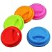 Yilove Food Grade Silicone Cup Lids, Coffee Mug Lid BPA Free, Anti-dust Cup Mug Cover Replacement Lids, 5 Pack(Blue Red Green Orange Pink)