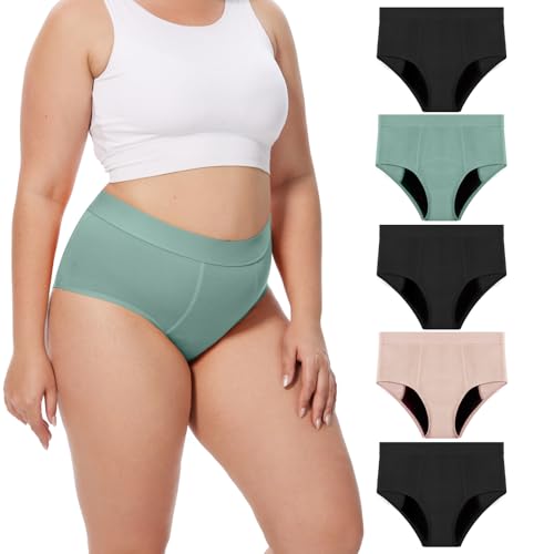 ToVii Leak Proof Period Underwear Heavy Flow Womens Plus Size Period Panties Washable Incontinence...