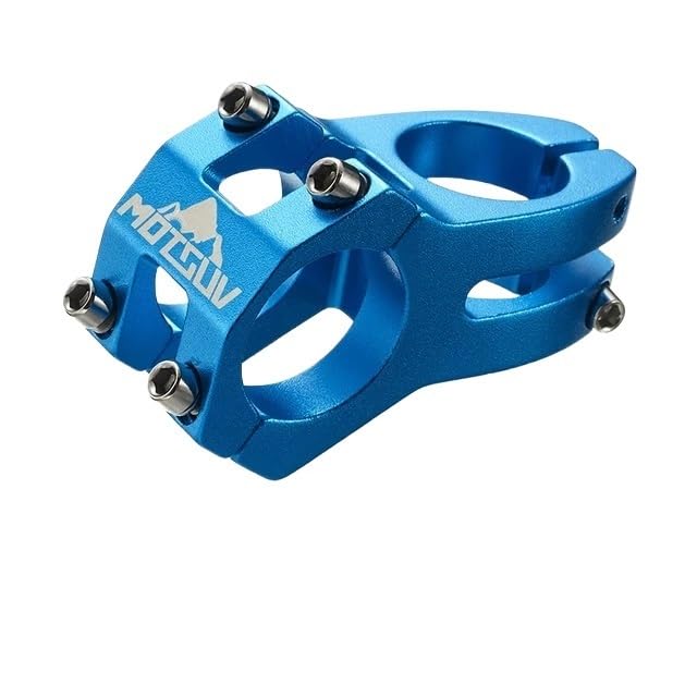 Attacco Manubrio MTB Ponte for Bici da Montagna Leggero for Bici da Strada Asta Corta da 45 mm Manubrio da Tavolo Riser Regolabile da 31,8 mm Ciclismo Attacco Manubrio Bici da Corsa(Blue)