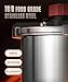 18/8 Stainless Steel Pressure Cooker 10 QT, [Save 70% Cooking Time] Olla De Presion with Food-Grade Body [One Hand Operation] Rotating Lock/Unlocking Lid System, Steam Rack Included