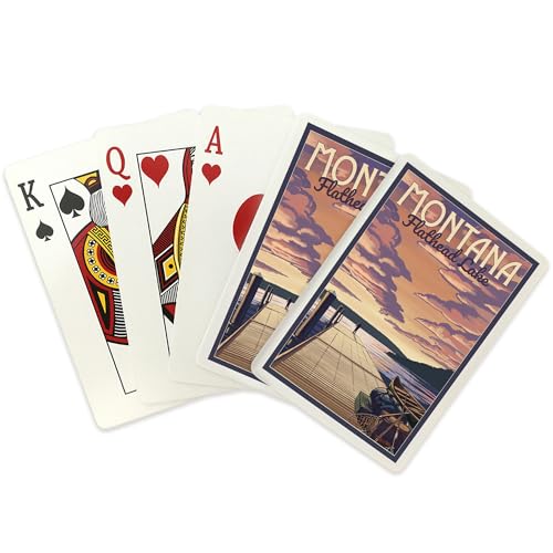 Lantern Press Flathead Lake Montana Baraja Poker miniatura 2