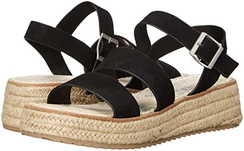 Musse & Cloud Women's Espadrille Wedge Sandal, BLK, 9 | Image 6