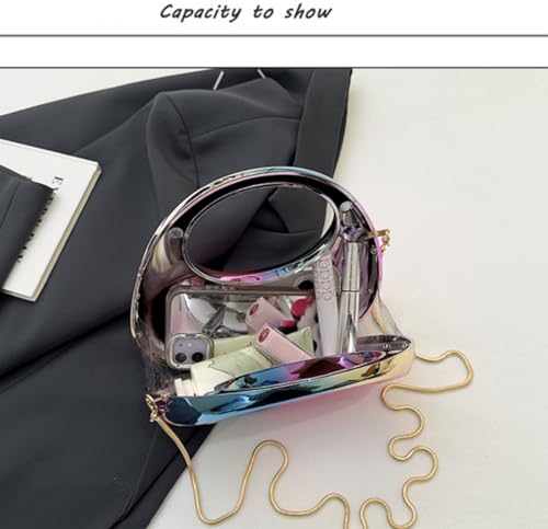 Image of Acrylic Handbags for Women Cute Acrylic Clutch Small Unique Purse Trendy Metal Evening Bag for Party Cocktail