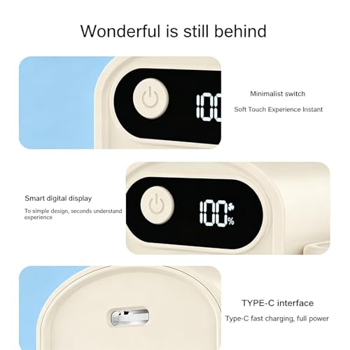 Mini ventilador a batería recargable con soplador de cinturón para verano 6