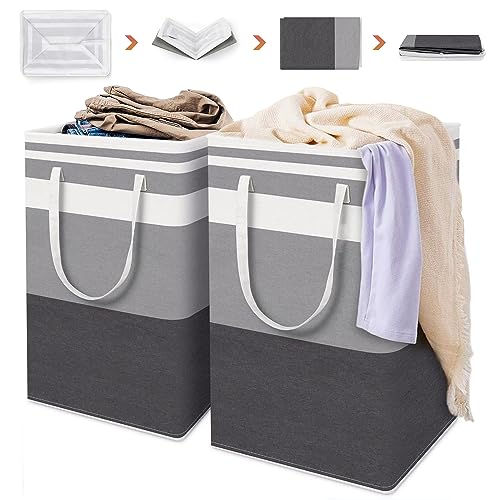Recopilación de Cestos para la colada disponible en línea para comprar. 43 Cesta de Lavandería,2pcs 75L Cesto para la Colada Grande con Asas,Cesto de Ropa Sucia,Cesta para Ropa Plegable de Lona Almacenamiento y Organización para...