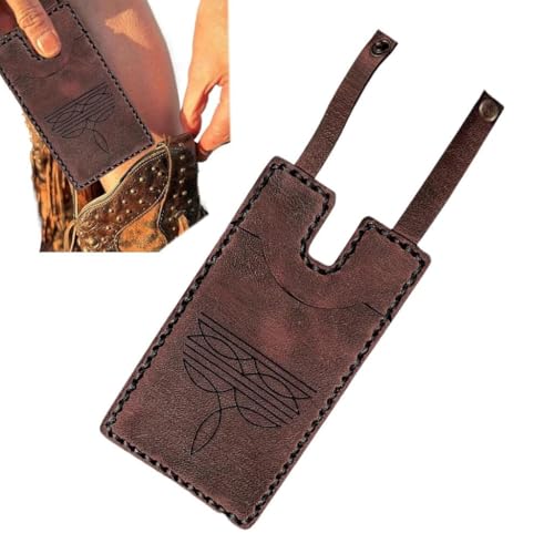 Western Boot Wallet with Snap Strap, Leather Wallet Boot Credit Card Holder, Holds Multiple Cards Women Men Western Costume Accessory4