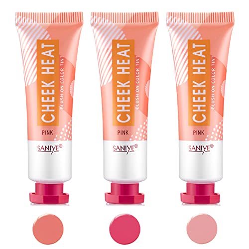 SUMEITANG 3 Colors Matte Liquid Blush Makeup Set, Lightweight Gel-Cream Blusher, Velvet Mousse Texture, Breathable Feel, Natural-Looking, Creme Liquid Cheek Tint, Long Lasting Waterproof, Easy To Use