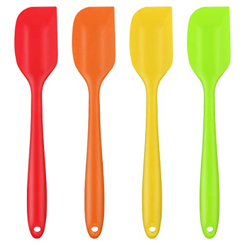DLOPK Utensilios de Cocina de Silicona,La espátula de Silicona/Antiadherente/Resistente a Altas temperaturas, se utilizan en la Cocina, la Bandeja para Hornear, la Bandeja, etc,28 cm (4 Unidades)