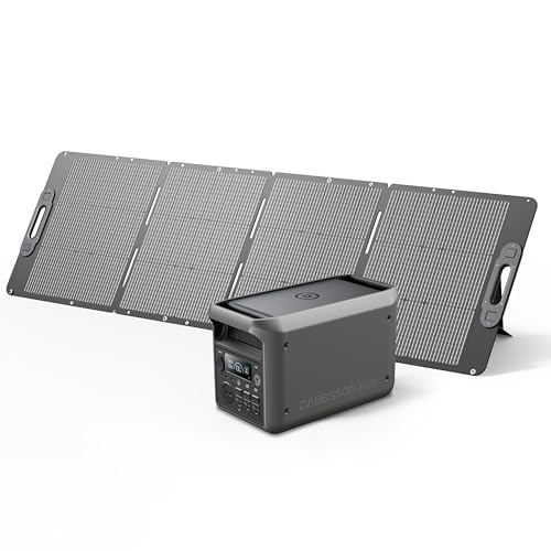 Image of DABBSSON 3072Wh Solar Generator with 210W Solar Panel, Semi-Solid LiFePO4, 3000W AC Output 6,TT-30 1 for Charging RV,P-Boost 3600W,Lightweight,1.3X Runtime,3000L Power Station for Camping Home Backup