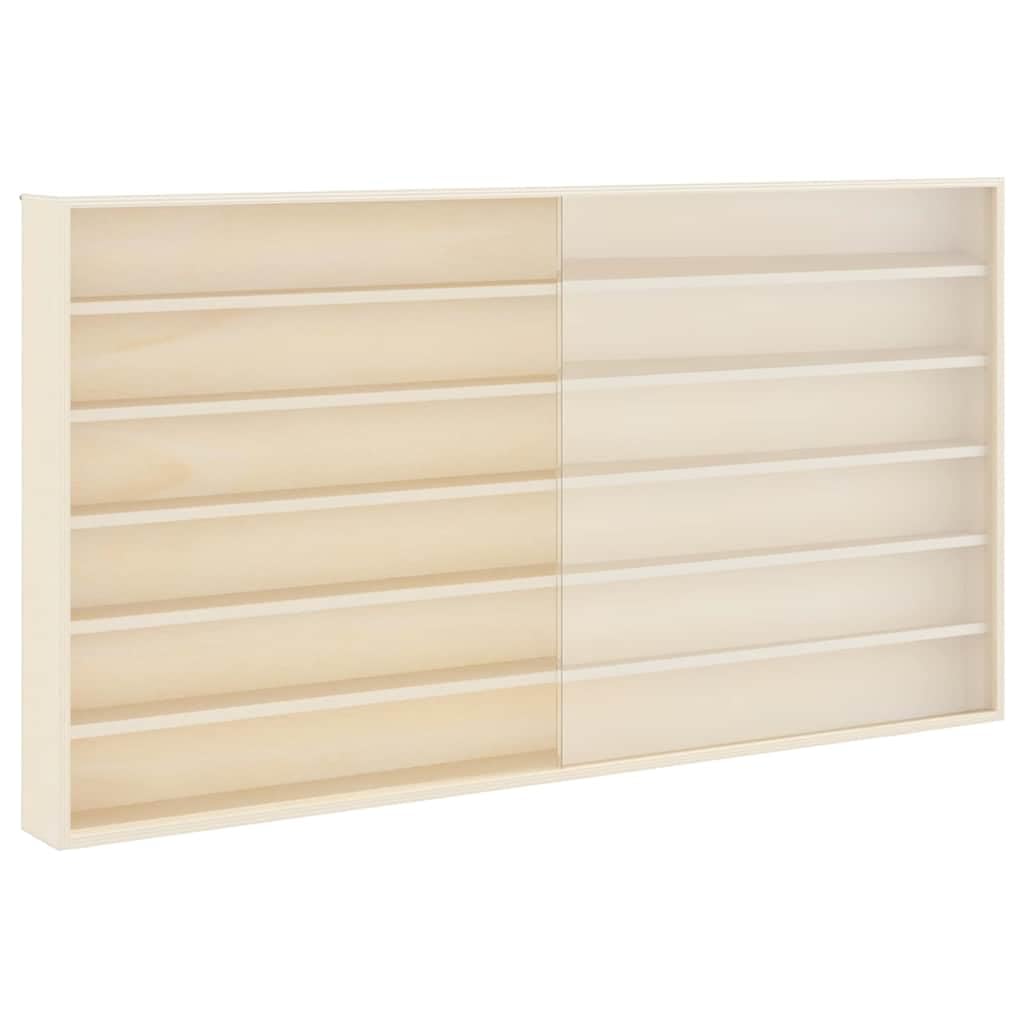 Vitrine murale beige 100 x 8,5 x 54 cm contreplaqué