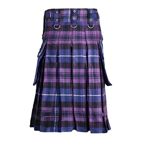 JiXuan Men Medieval Costume Viking Pirate Zipper Metal Pocket Skirt Pants Warrior Battle Suit Roman Horseman Dress Up Costume Purple Cover