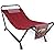 Best Choice Products Outdoor Hammock Bed with Stand for Patio, Backyard, Garden, Poolside w/Weather-Resistant Polyester, 500LB Weight Capacity, Pillow, Storage Pockets - Red