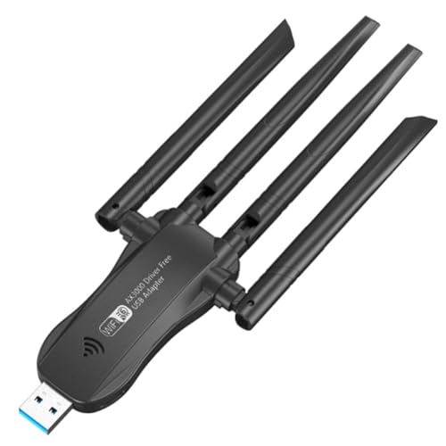 Mcnhbdgg Adaptador USB WiFi6 AX3000 de 3000 Mbps, Doble Banda 2.4G/5G, Tarjeta de Red 802.11AX, Dongle Receptor Inalámbrico para Win10/11