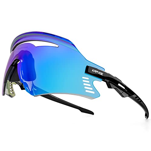 Kapvoe-Lunettes de soleil de cyclisme polarisées pour hommes et femmes, lunettes de vélo VTT, sports, randonnée, équitation Kapvoe-Lunettes de soleil de cyclisme polarisées pour hommes et femmes, lunettes de vélo VTT, sports, randonnée, équitation