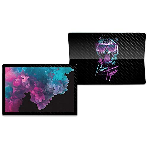 Image of MIGHTY SKINS MightySkins Carbon Fiber Skin for Microsoft Surface Pro 6 - Miami Tiger | Protective, Durable Textured Carbon Fiber Finish | Easy to Apply, Remove, and Change Styles | Made in The USA