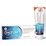 Emoform Dentifricio Carie ed Erosione 75ml con Sali di Sodio e Fluoruro Stannoso - Protegge lo Smalto dall'Erosione acida della Carie e aiuta a Remineralizzare lo Smalto - Clinicamente Testato