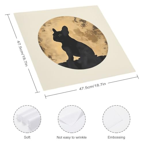 Servilletas de bulldog francés para decorar tus cenas familiares con suavidad y un diseño alegre 3