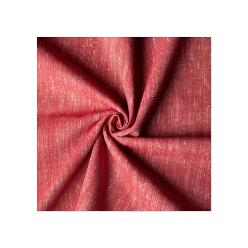 Image of Unstitched Cotton Fabric for Men and Women - Light Weight Trending Self Pattern Khadi Cotton Fabric Material (2.5 Meter, Pink)