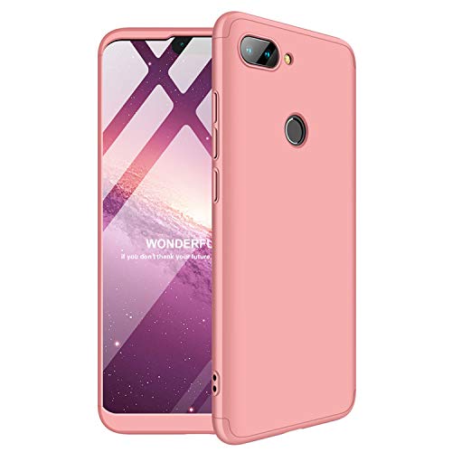 SOCINY Funda para Xiaomi Mi 8 Lite, Cubierta Antirrayas para PC, Ultra Delgada, a Prueba de Golpes, Mate Todo Incluido (Rosa Oro)