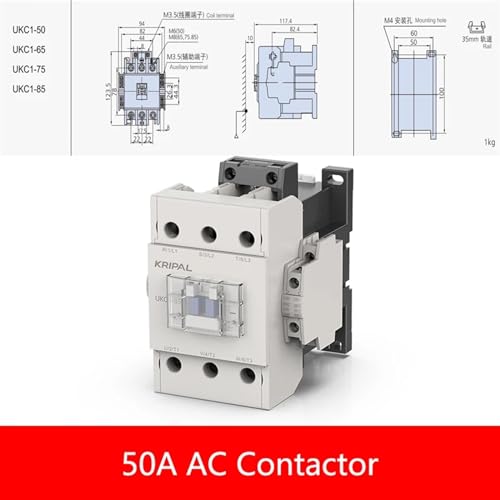 Contacteur magnétique CA 50A boîtier de commande électrique triphasé bobine 220V - 3