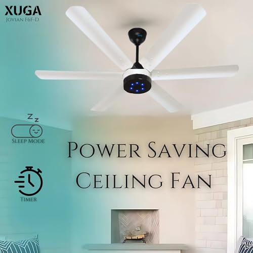 Image of XUGA Jovian F6F-D Premium Smart 1200mm, BEE 5-star BLDC fan,6 Blade,Remote Ceiling fan for Home, 100% Copper Motor,Energy Saving, High Air Delivery,LED(5 Year Warranty)