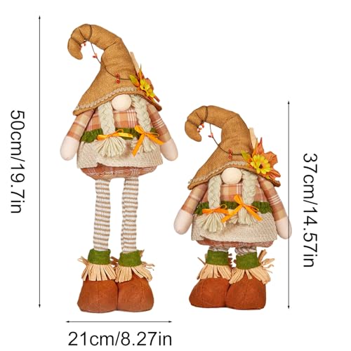 Stehender Herbstzwerg, Herbstdeko Wichtel Mit Ausziehbaren Beinen, Herbst Dekoration Figuren, Herbst Deko Puppen, Herbstdeko Innen Wichtel Figuren Handgefertigt – Bild 5