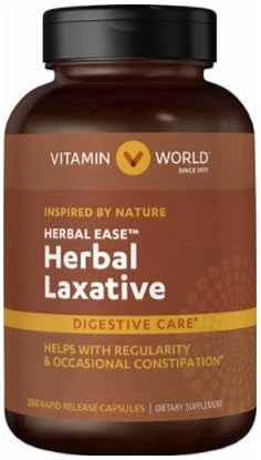 Vitamin WorldHerbal Ease Herbal Laxative Digestive Care 250 rapid release capsules