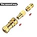 WADEO 3/8 Inch Natural Gas Quick Connect Fittings, LP Propane Gas Hose Quick Disconnect Kit for Low Pressure Propane/Natural Gas Systems, 3/8'' Male NPT Thread x 3/8'' Female NPT Thread