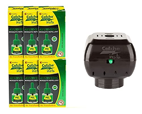 Catche must-quit-o insta Ayurvedic Mosquito Repellent-(45 Ml) Pack Of 6 With Catche Mosquito Repellent Device,Liquid (B09R3SJPB5) Amazon Price History, Amazon Price Tracker